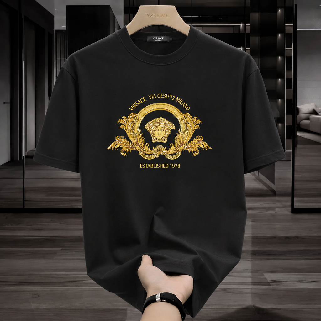 Women Versace Black Medusa Gold