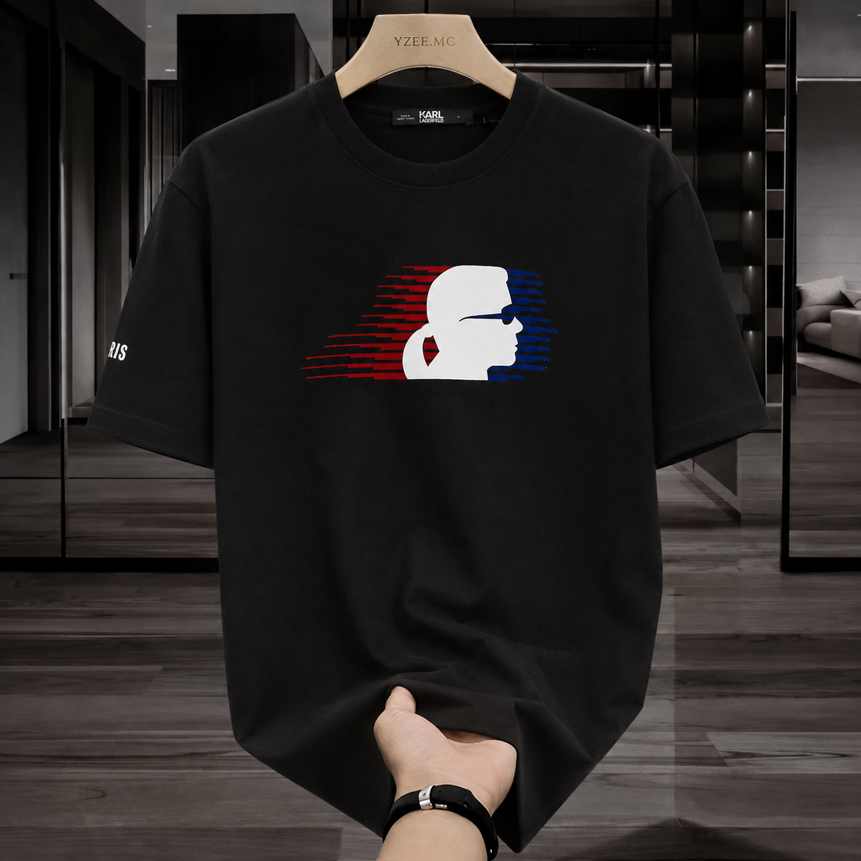 Women KARL Team Logo Front Back (Black)