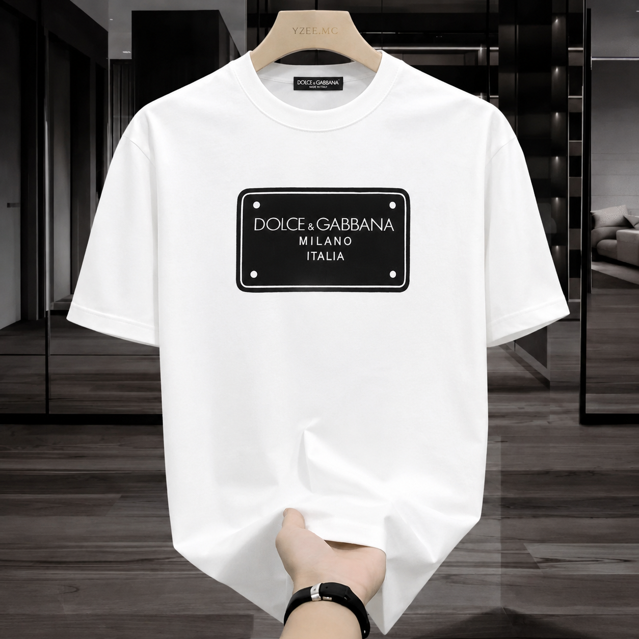 Women DG Black Box White Tshirt