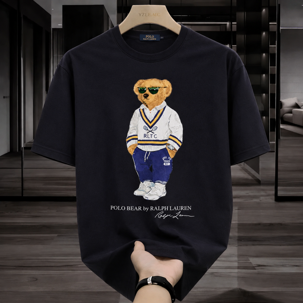 Women Teddy Tshirt Black (White Sweater)