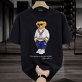 Women Teddy Tshirt Black (White Sweater)