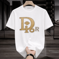 Women Dior Golden Tshirt White (Supima Cotton)