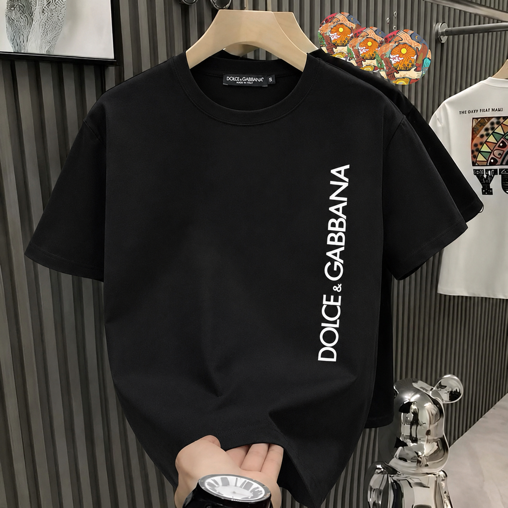 Women D&G Black Tshirt (Vertical)