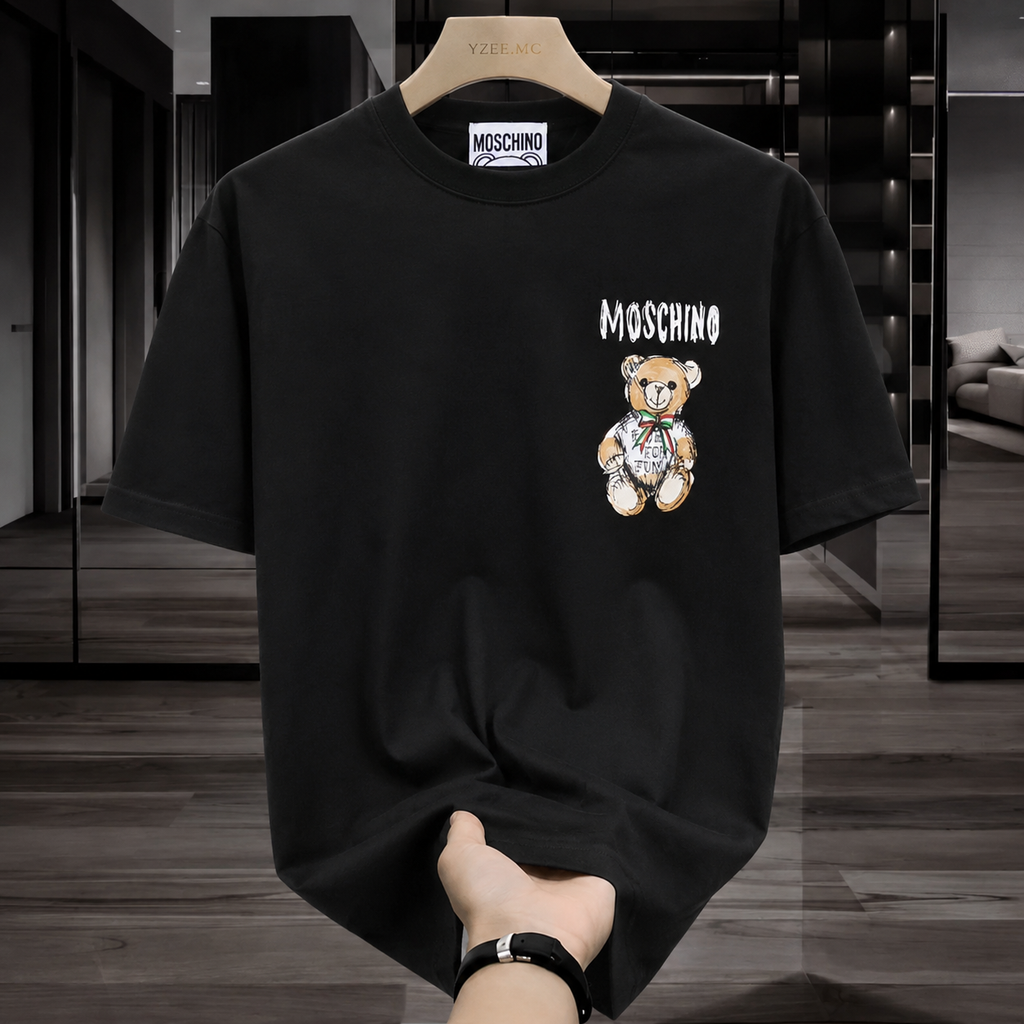Women Moschino Drawn Black Teddy Tshirt