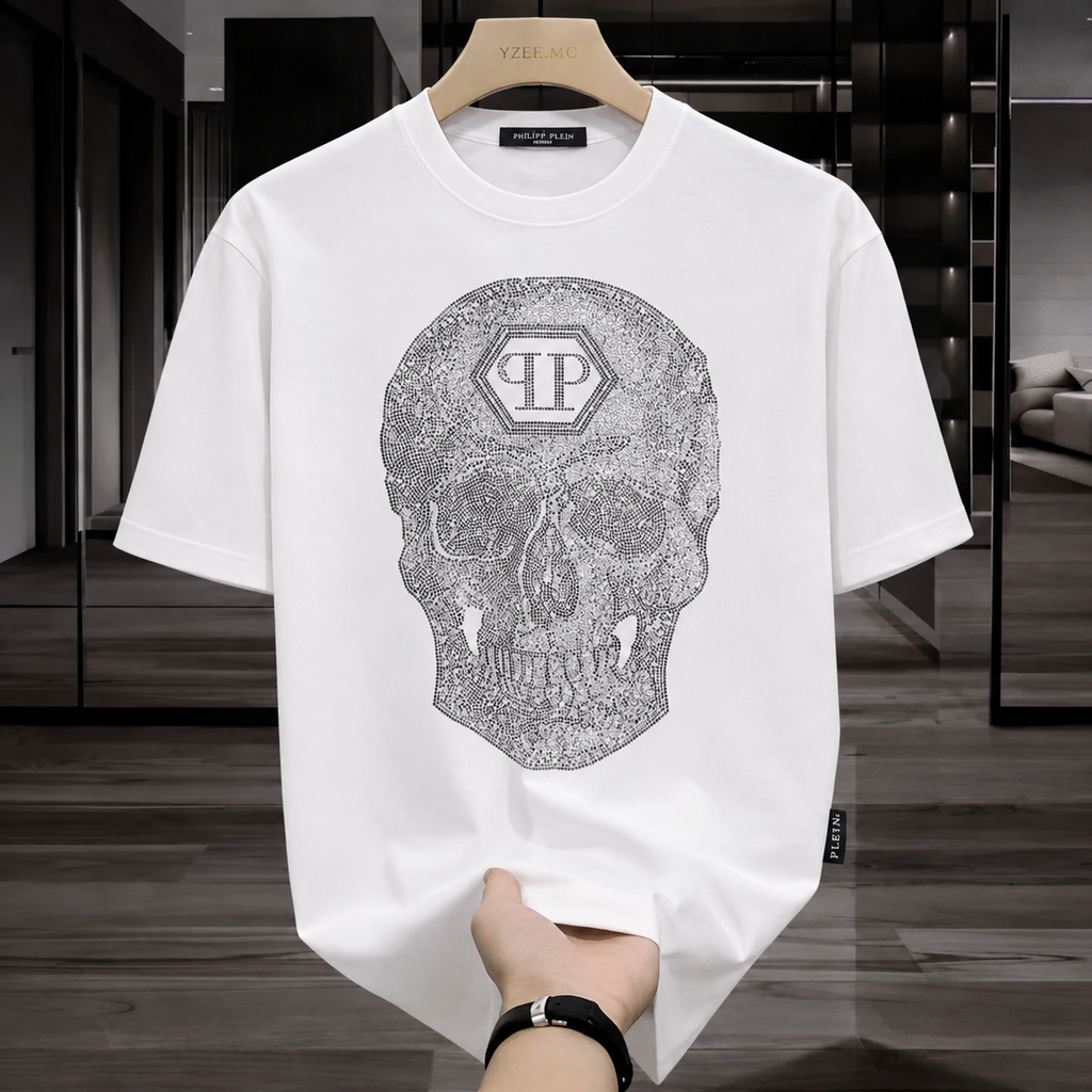 Women PP Skull Tshirt White (Supima Cotton)