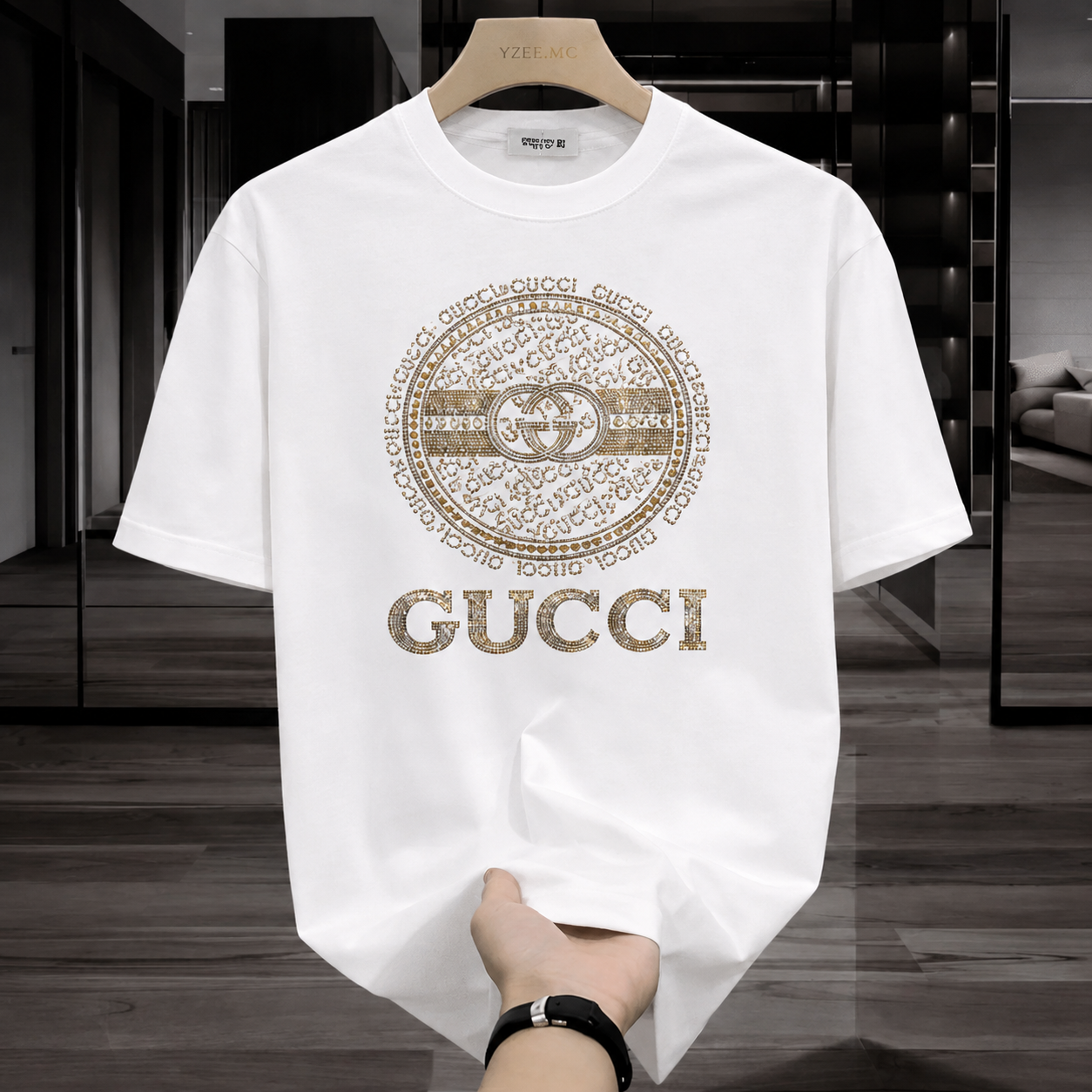 Women Gucci diamond Tshirt White (Supima Cotton)