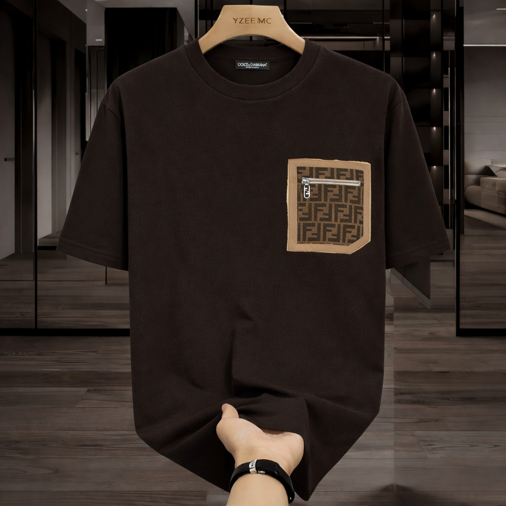 Women Fendi Pocket T-shirt Brown