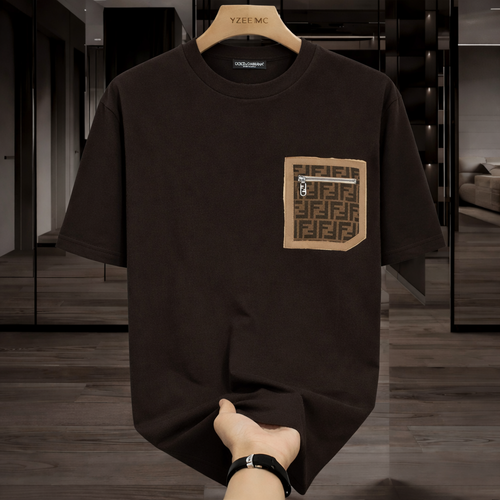 Women Fendi Pocket T-shirt Brown