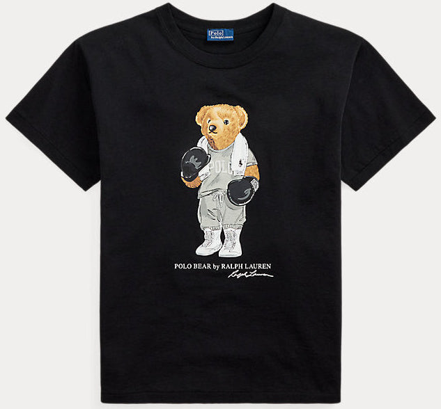 Women TEDDY BEAR T-SHIRT BLACK GYM