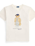 Women TEDDY BEAR T-SHIRT WHITE BROWN COAT