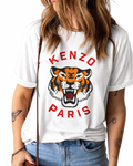 Women Kenzo (White) Tiger Big Print