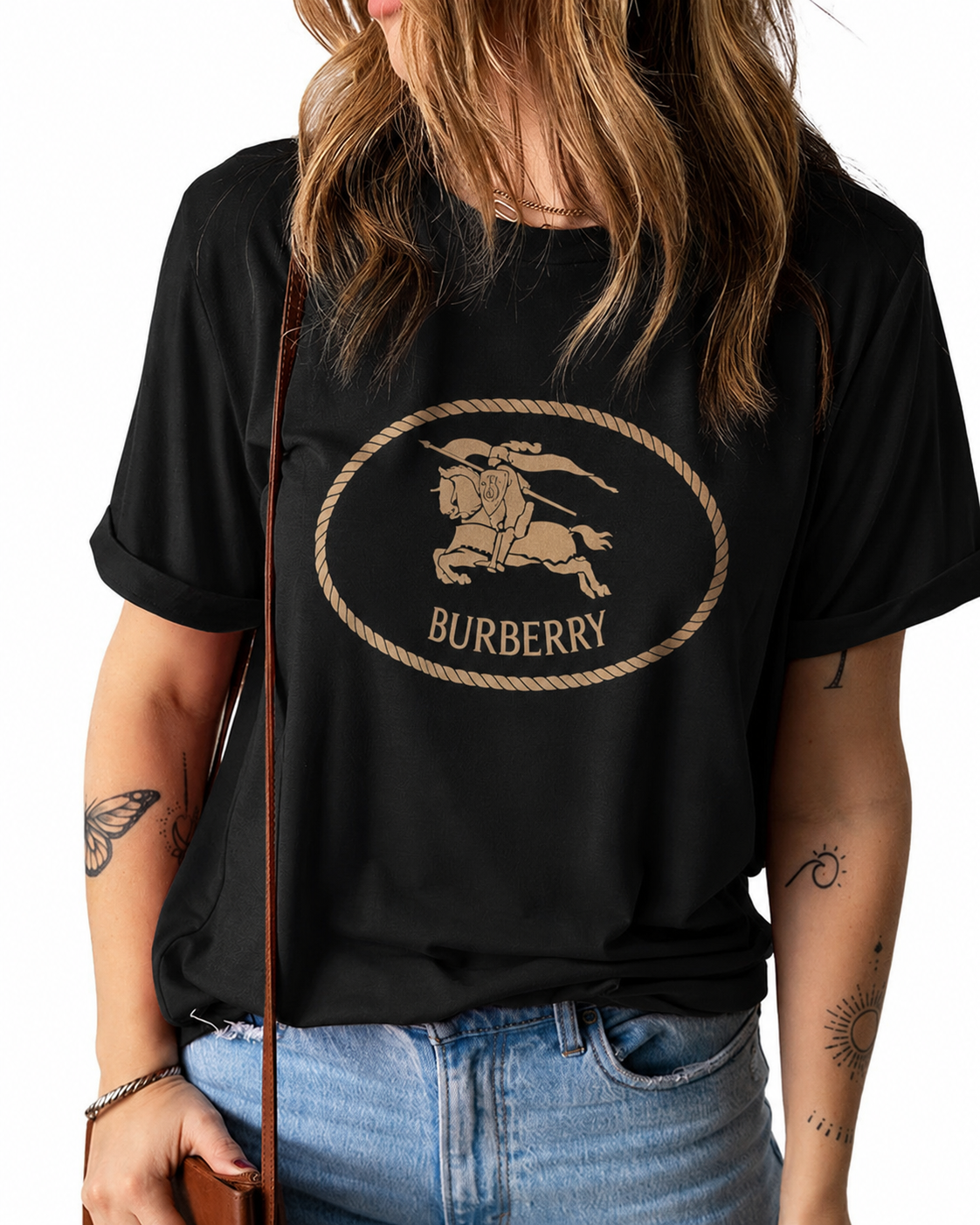 Women BURBERRY CLASSIC BLACK T-SHIRT