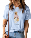 Women TEDDY BEAR T-SHIRT Sky