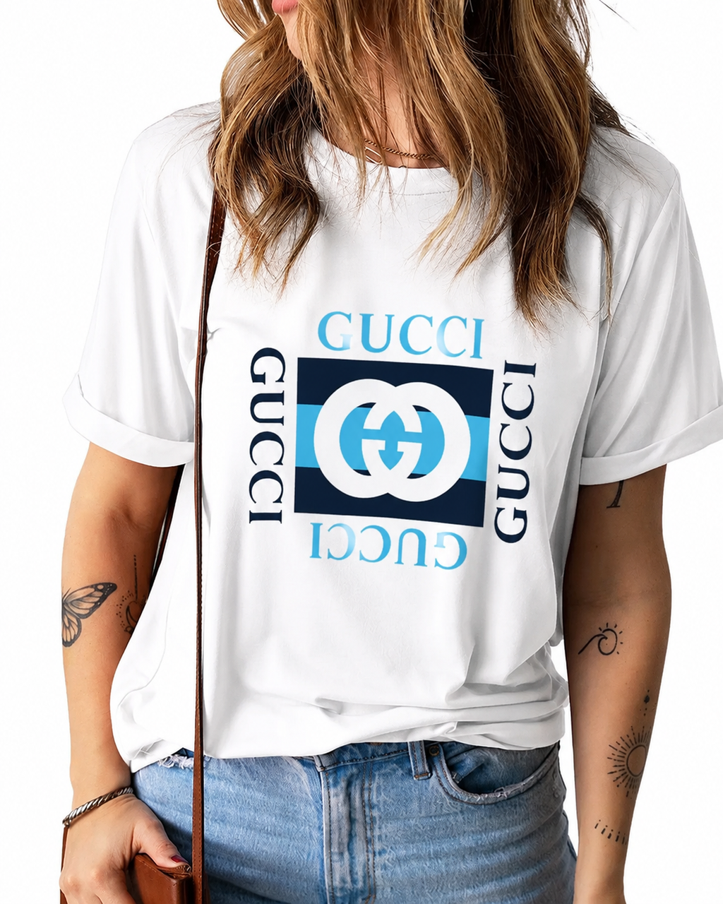 Women Gucci Box White Tshirt