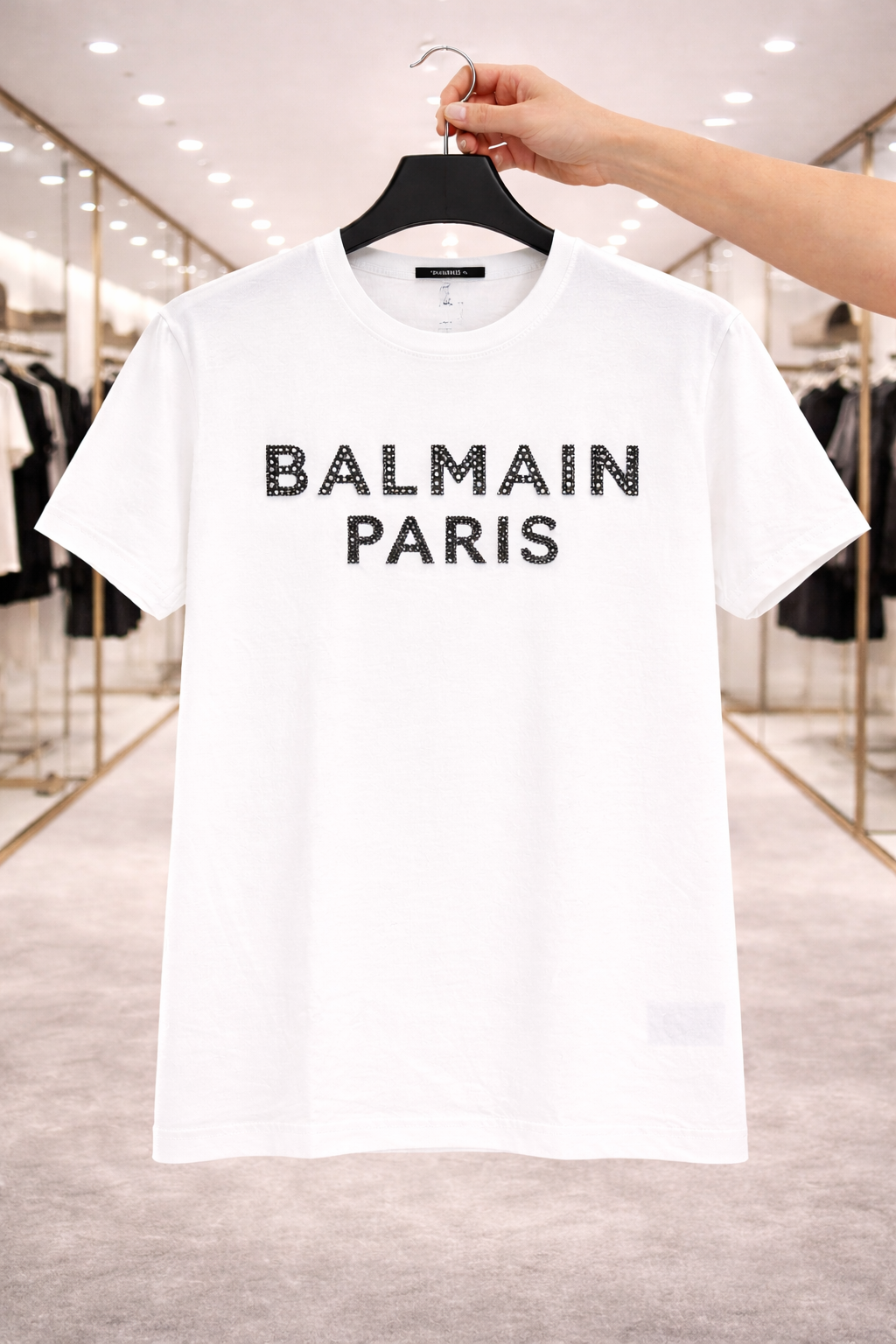 Women Balmain Tshirt White (Supima Cotton)