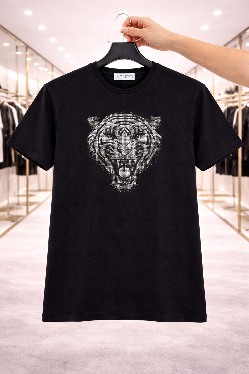 Women kenzo Tshirt Black (Supima Cotton)