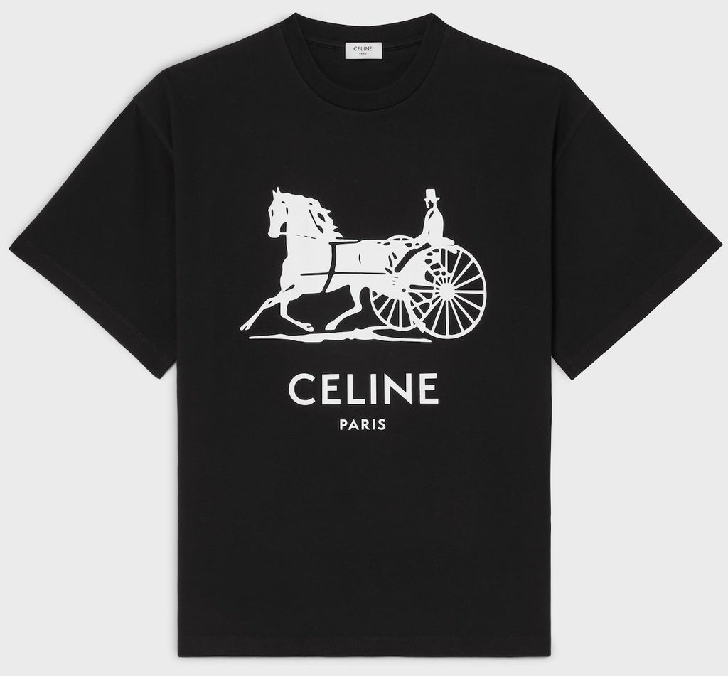 Women Celine Black Tshirt