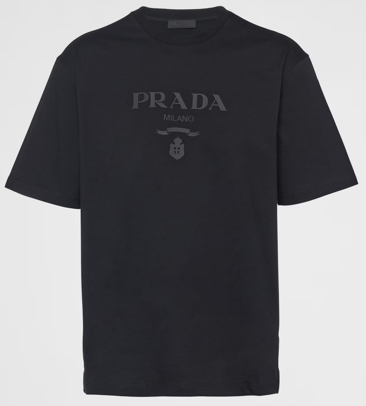 Women Prada Black Tshirt (Black print)