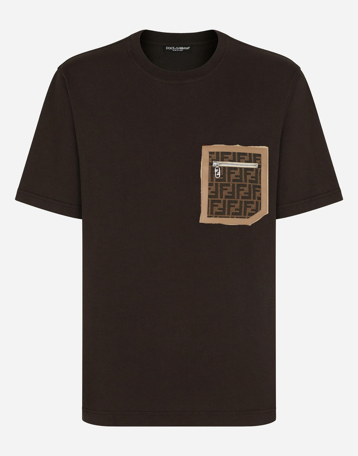 Women Fendi Pocket T-shirt Brown