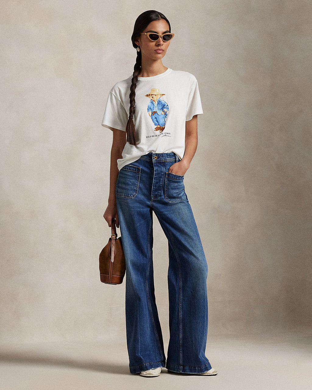 Women TEDDY BEAR T-SHIRT WHITE BLUE JACKET cap