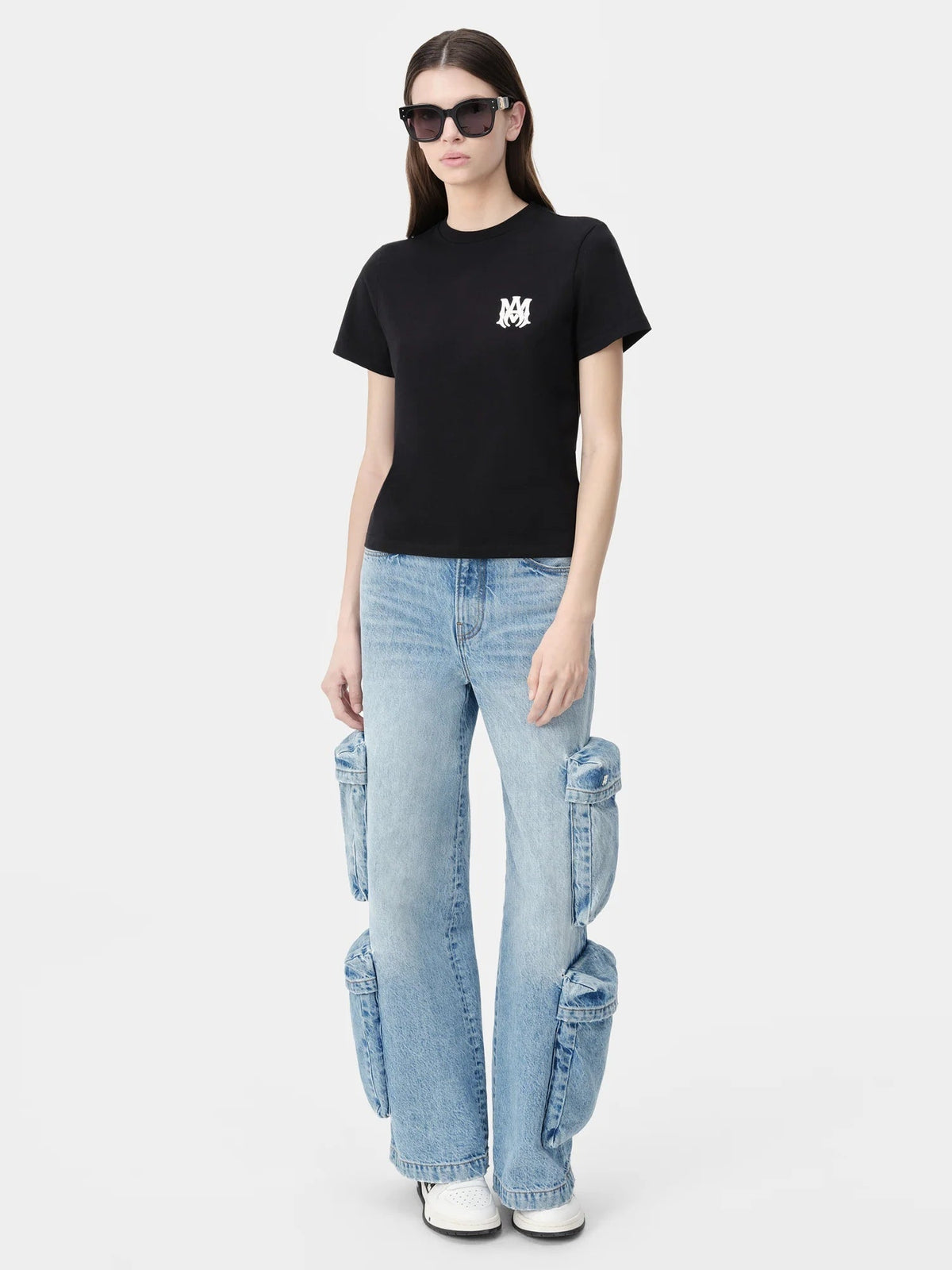Women AMIRI BLACK T-SHIRT BACK PRINT