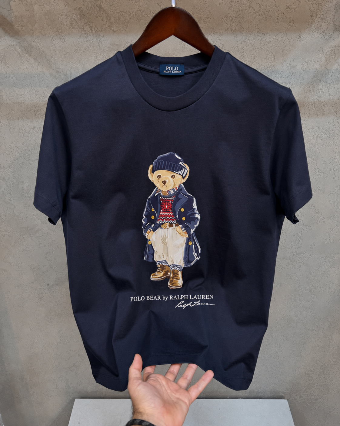 Women TEDDY BEAR T-SHIRT Navy (Christmas)
