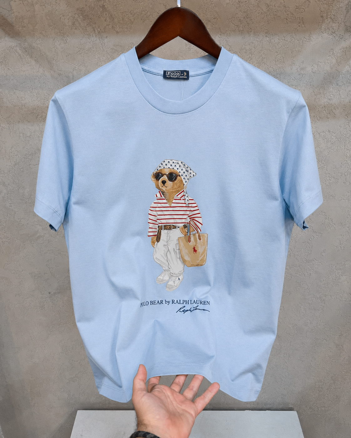 Women TEDDY BEAR T-SHIRT Sky