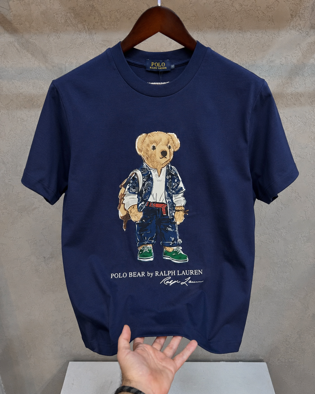 Women TEDDY BEAR T-SHIRT Navy (Bag pack)
