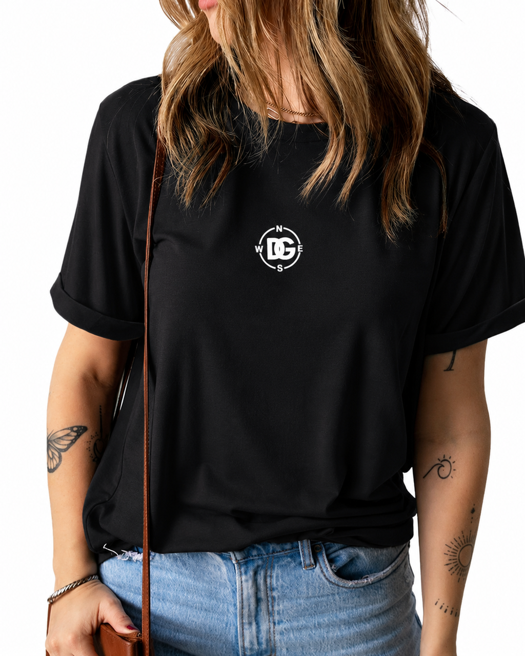 Women D&G Black Tshirt (Compass)