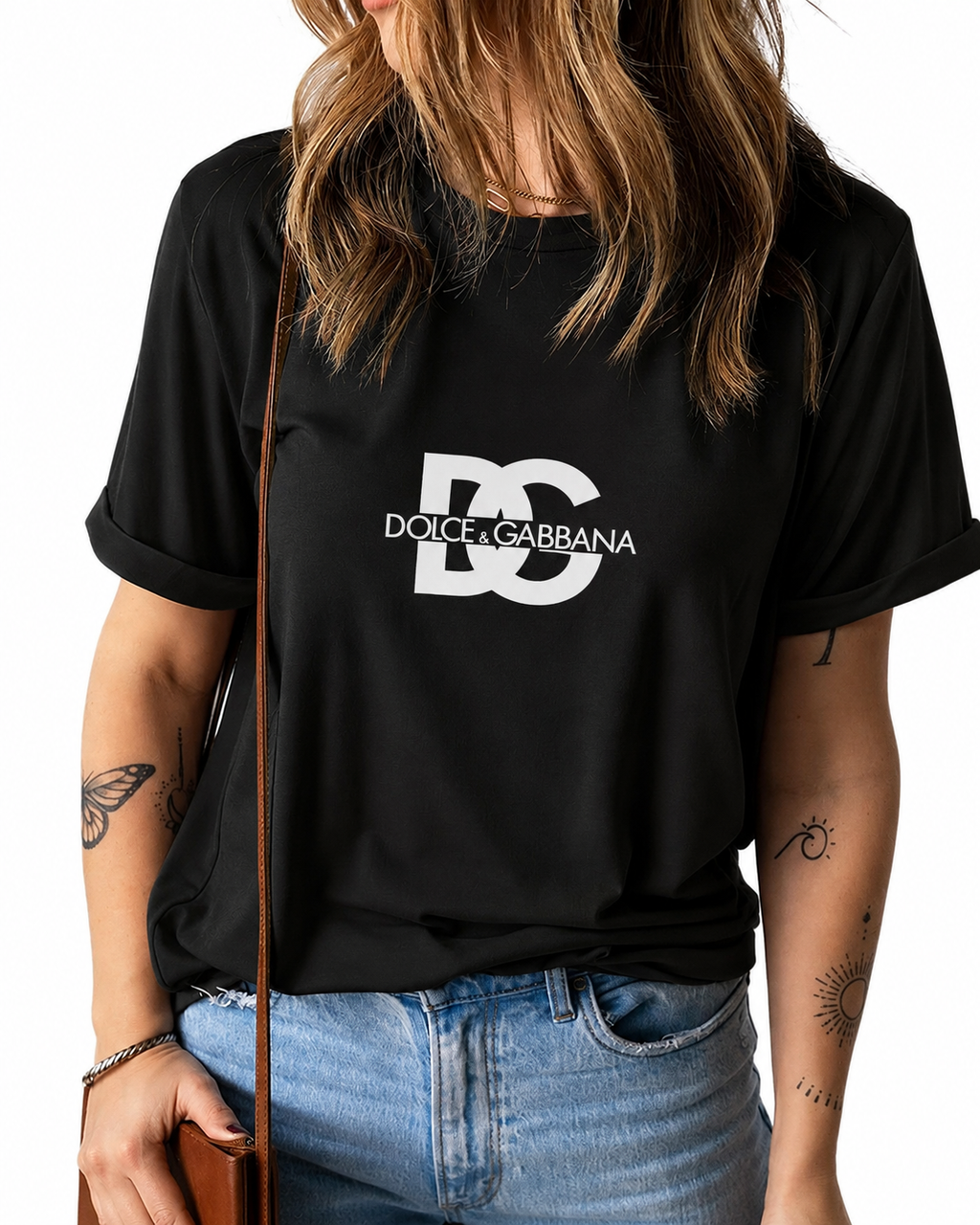 Women D&G Black Tshirt