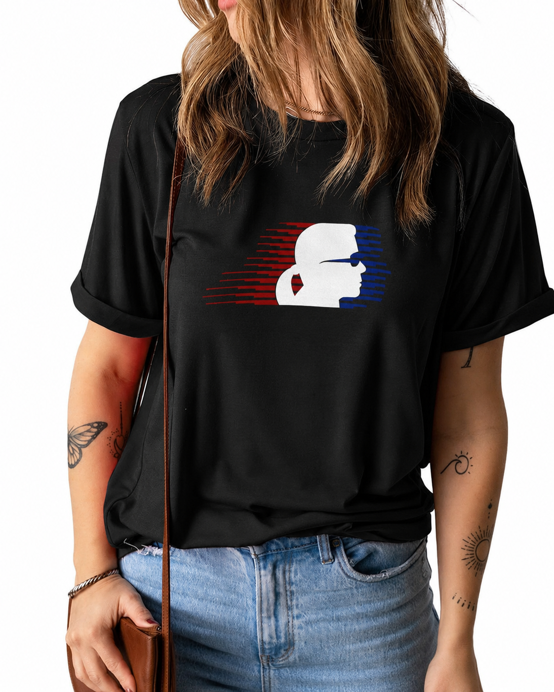 Women KARL Team Logo Front Back (Black)