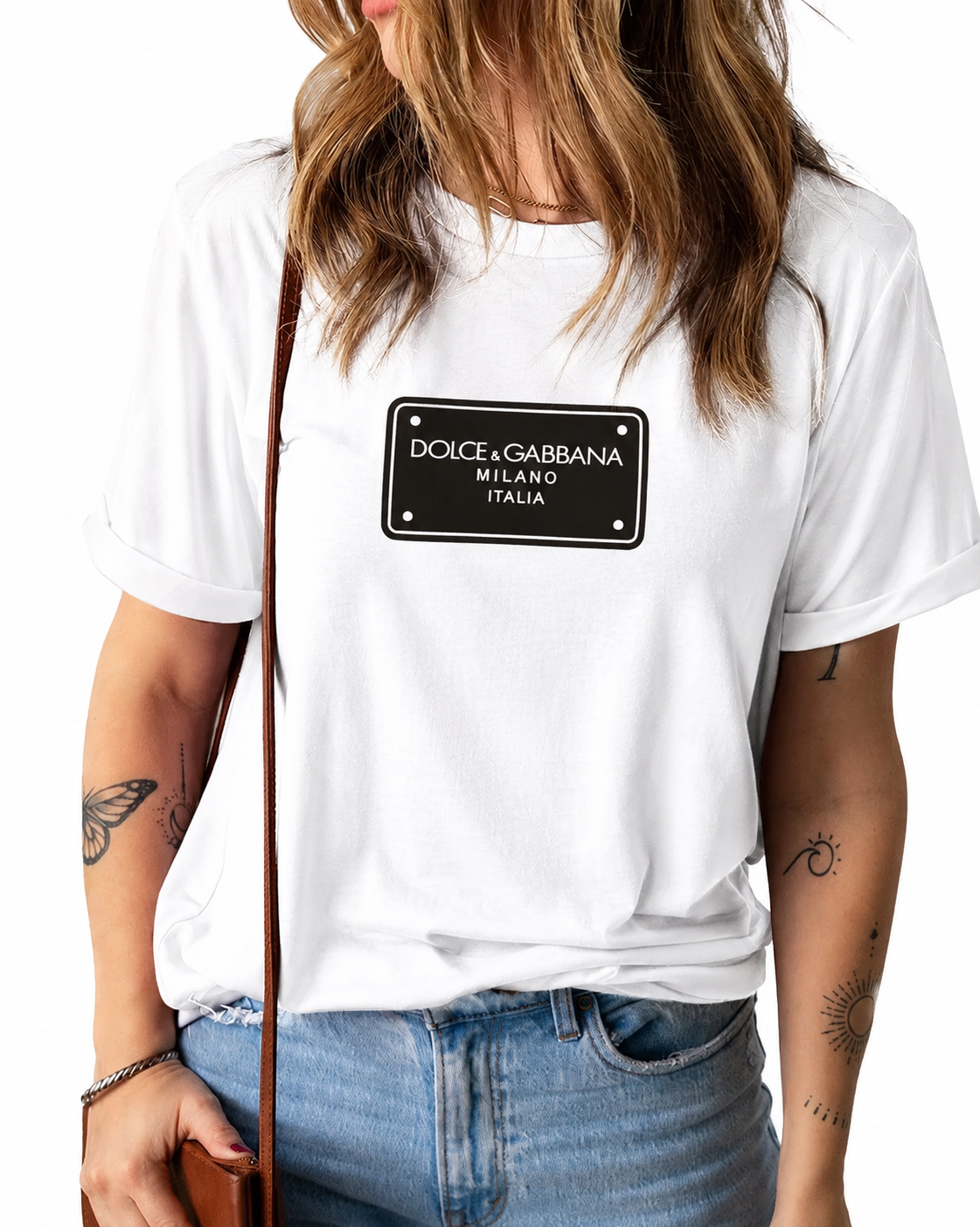 Women DG Black Box White Tshirt
