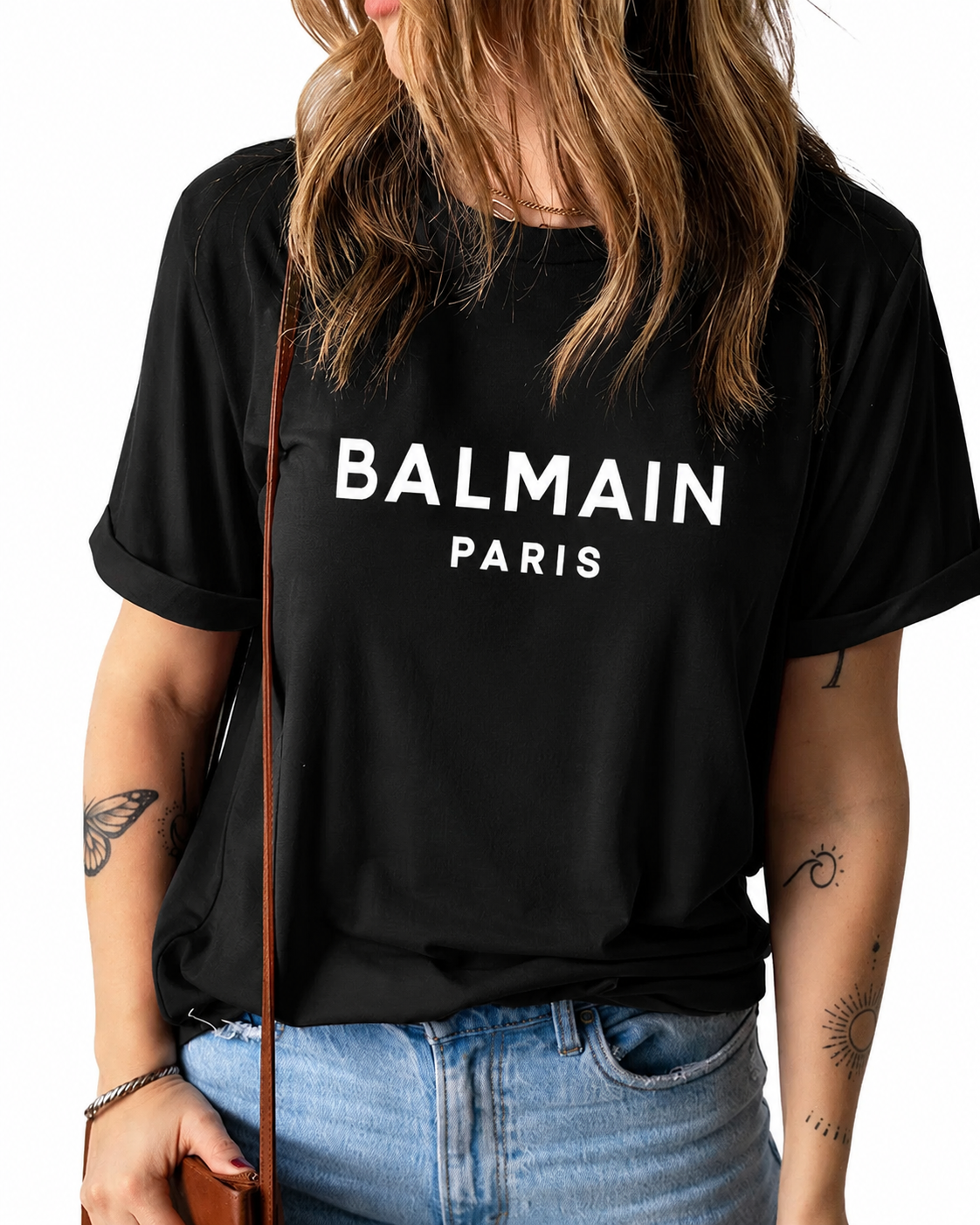 Women Balmain Black (White print)