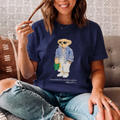 Women TEDDY BEAR T-SHIRT NAVY