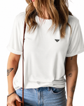 Women Prada Black Tshirt (metal badge)
