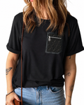 Women Fendi Pocket T-shirt Black