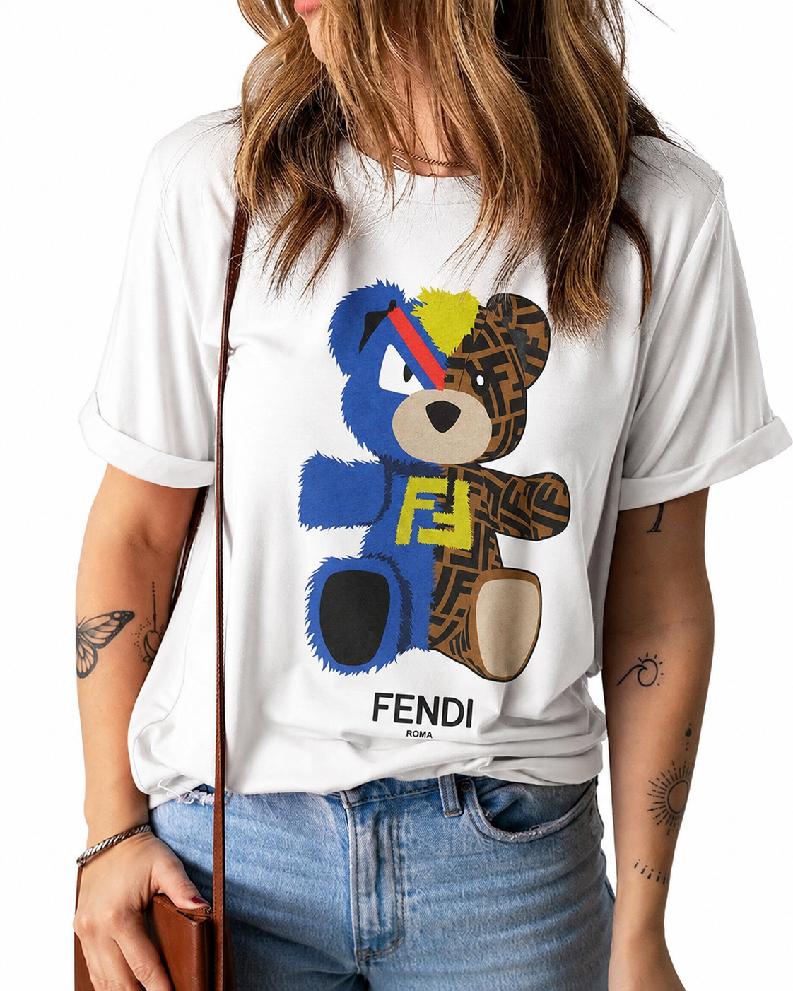 Women White T-SHIRT Fendi