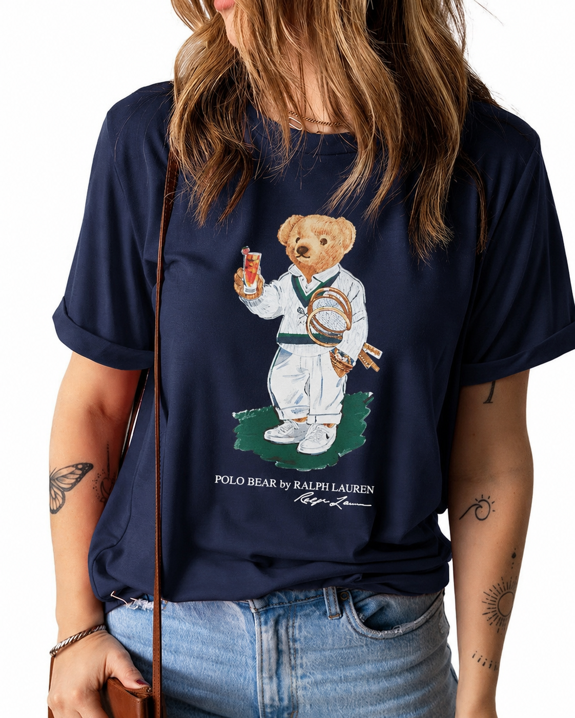 Women TEDDY BEAR T-SHIRT Navy (Wimbeldon)