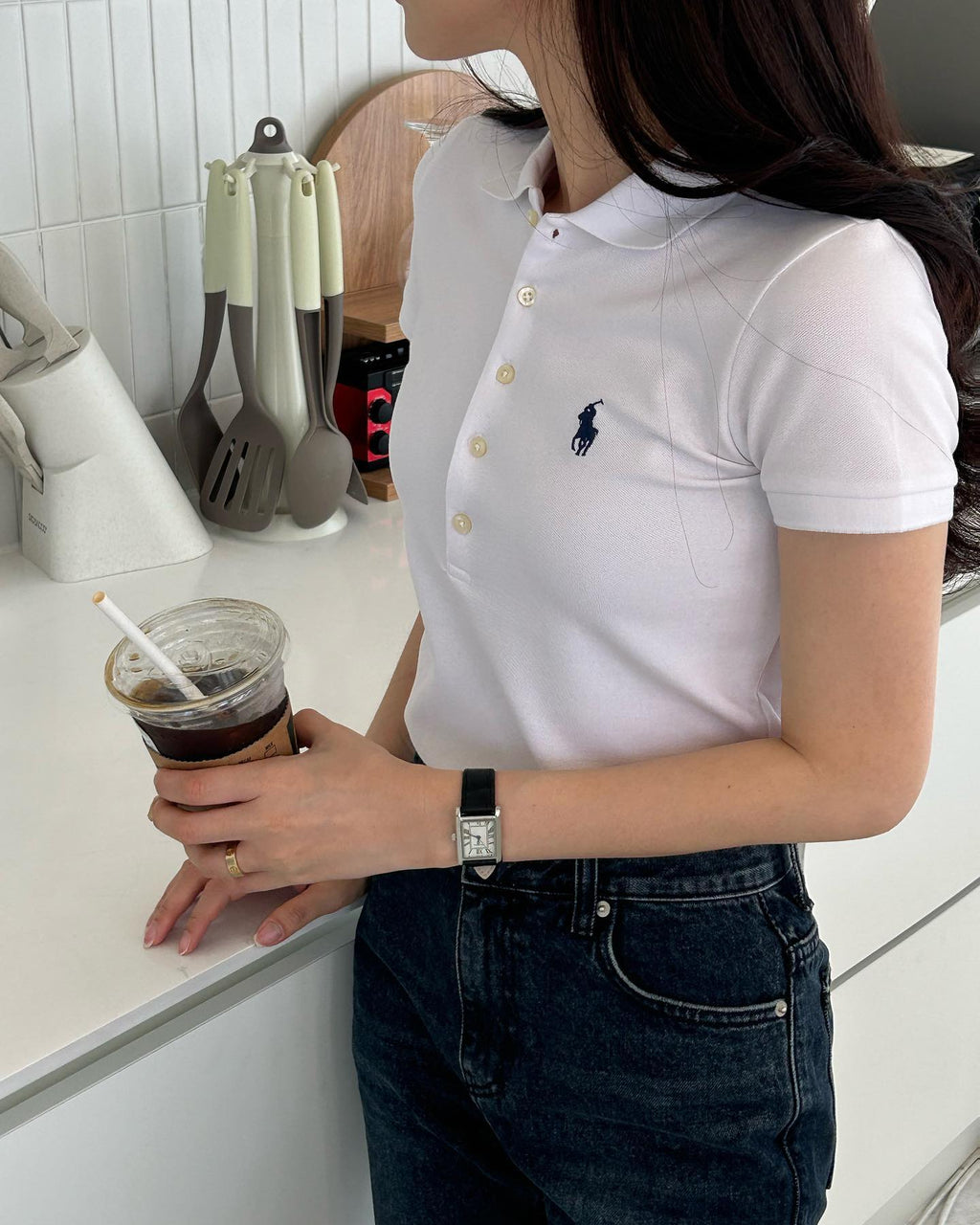 Women White Polo T-Shirts