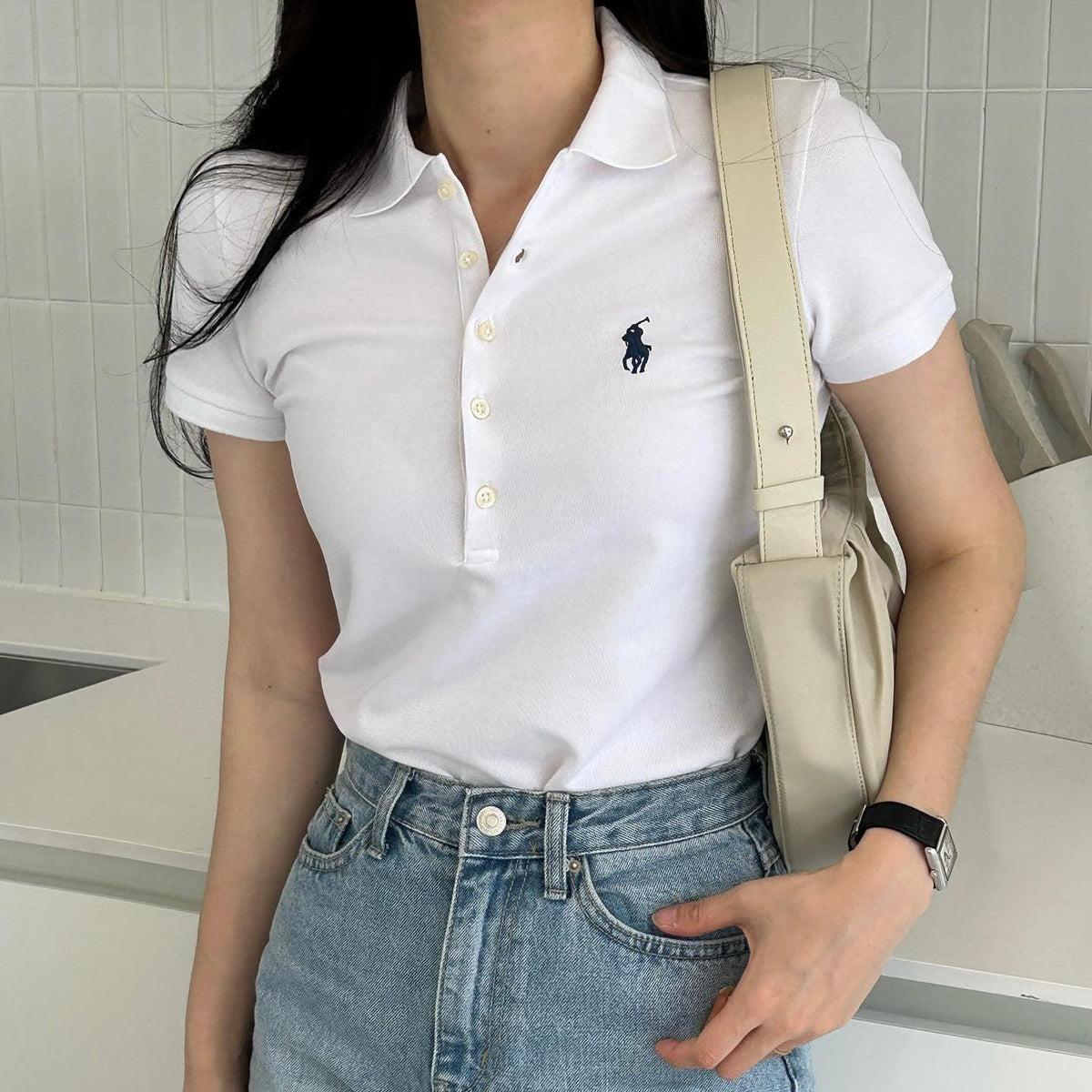 Women White Polo T-Shirts