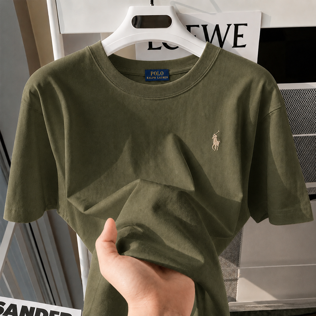 Women ABD Olive pony tshirt