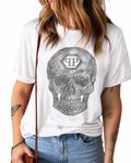 Women PP Skull Tshirt White (Supima Cotton)