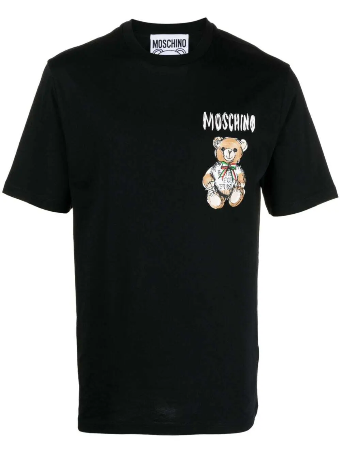 Women Moschino Drawn Black Teddy Tshirt