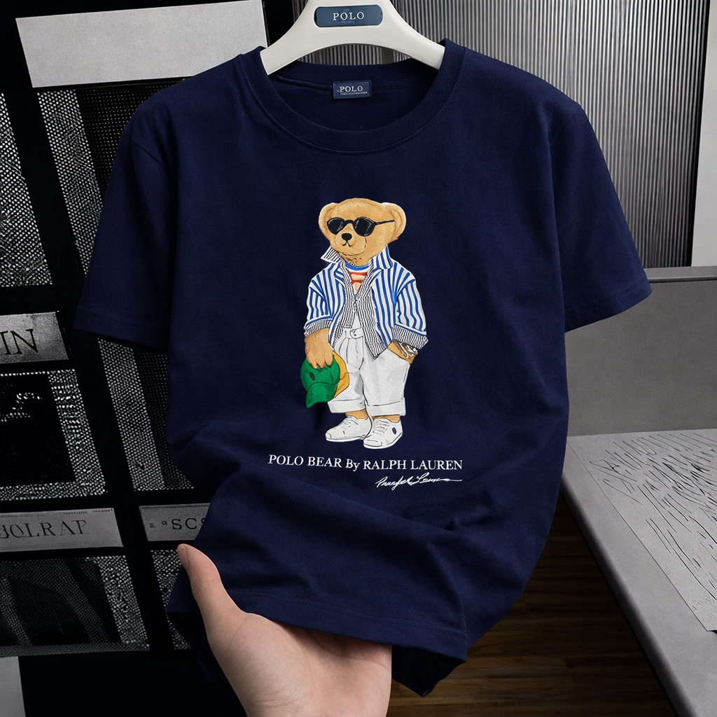 Women TEDDY BEAR T-SHIRT NAVY