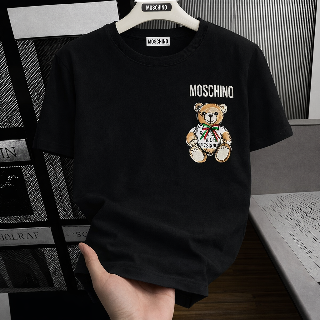Women MOSCHINO BLACK DRAWN TEDDY T-SHIRT