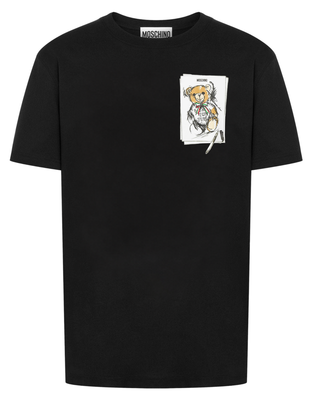Women Moschino Teddy Bear Print T-shirt Big  Logo