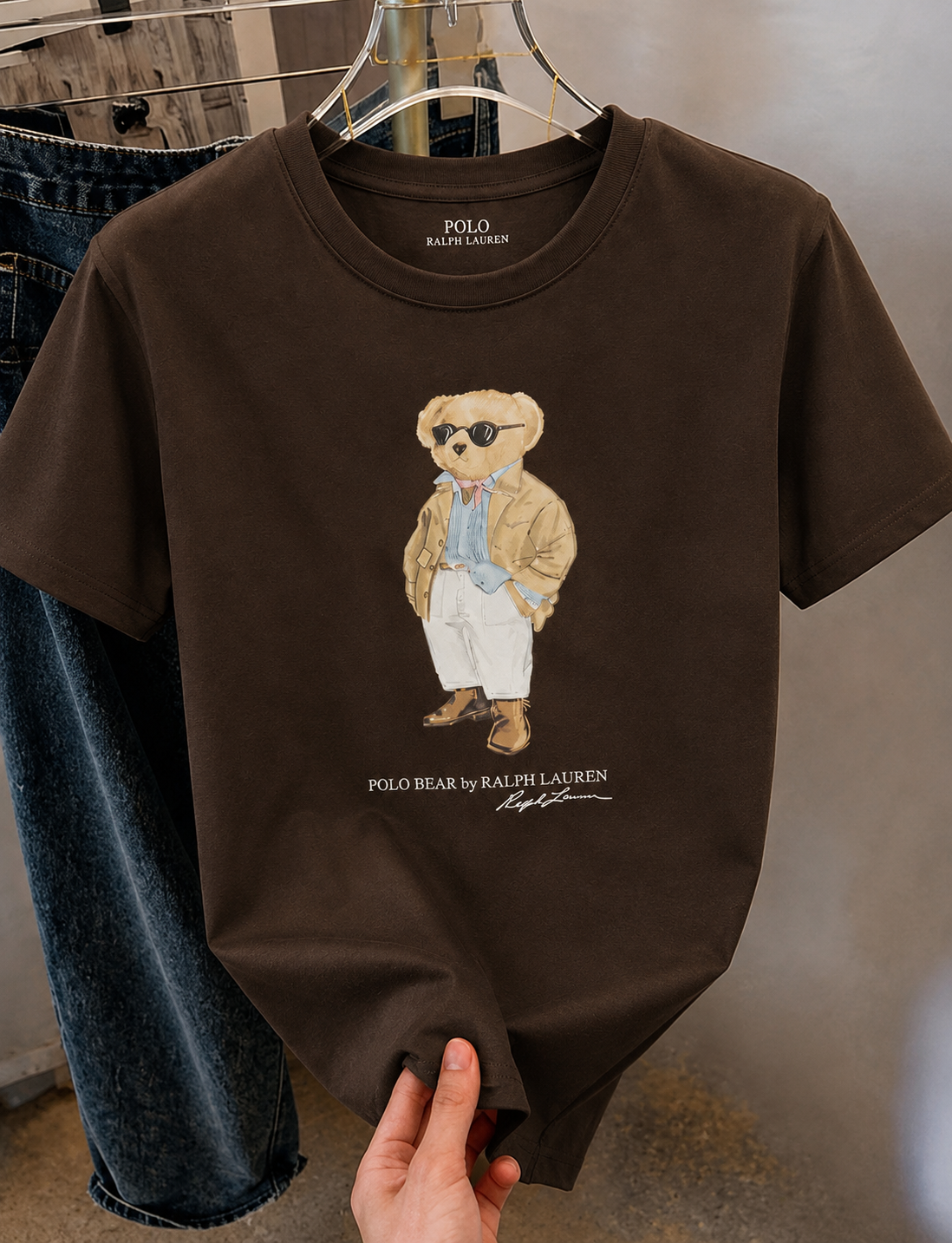 Women TEDDY BEAR T-SHIRT Brown