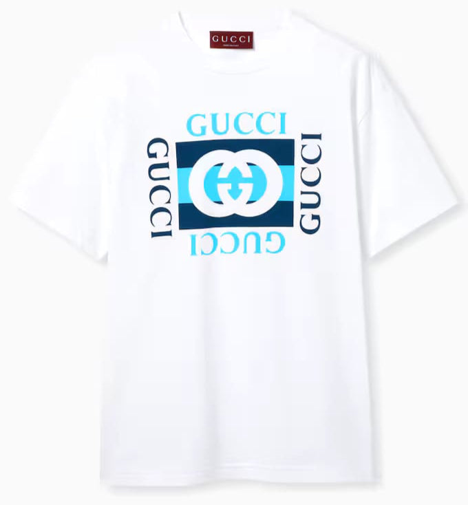 Women Gucci Box White Tshirt