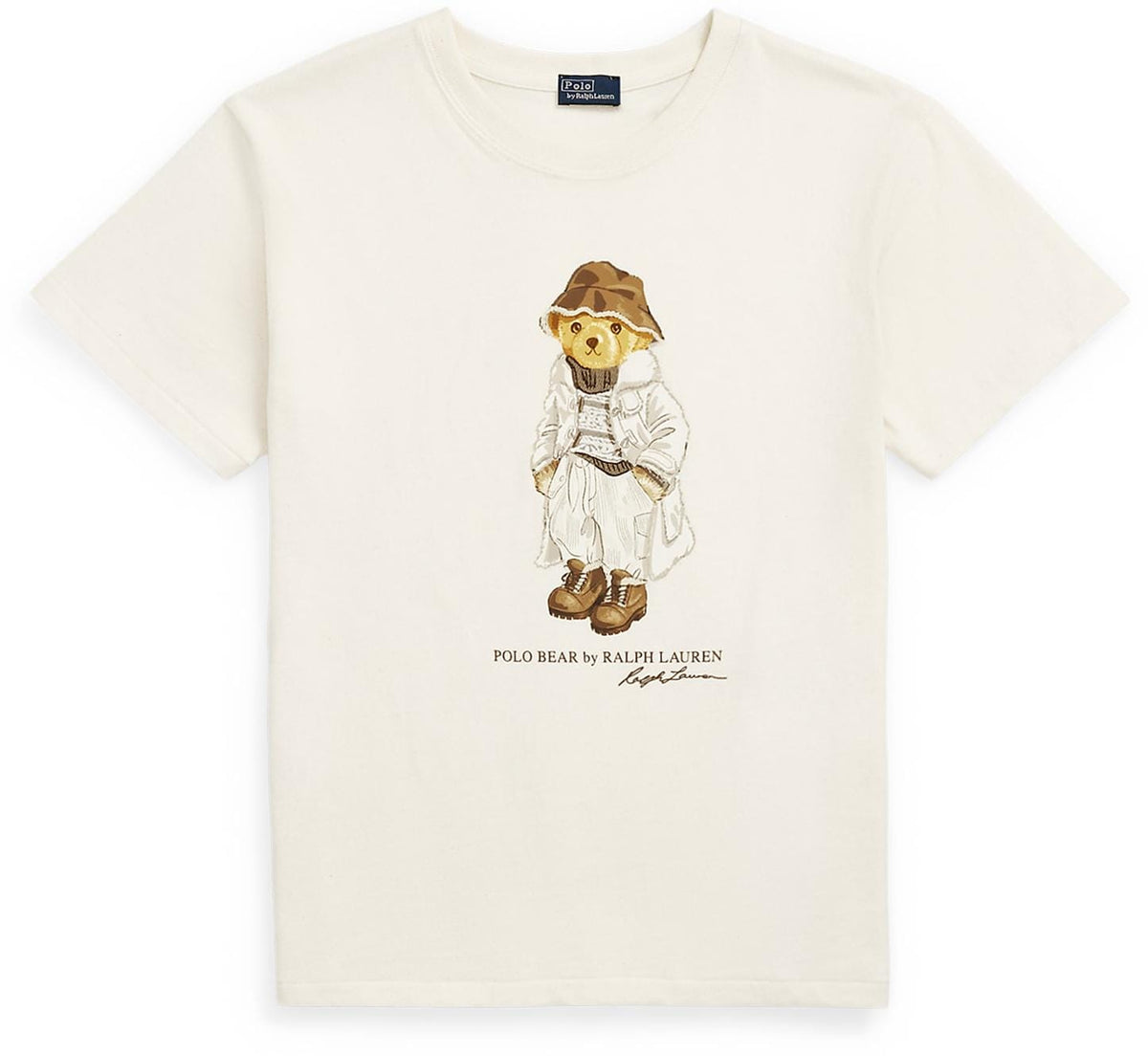 Women TEDDY BEAR T-SHIRT CREAM (Brown cap)