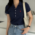 Women Navy Polo T-Shirts